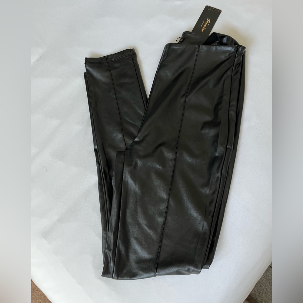 Black faux Leather Pants